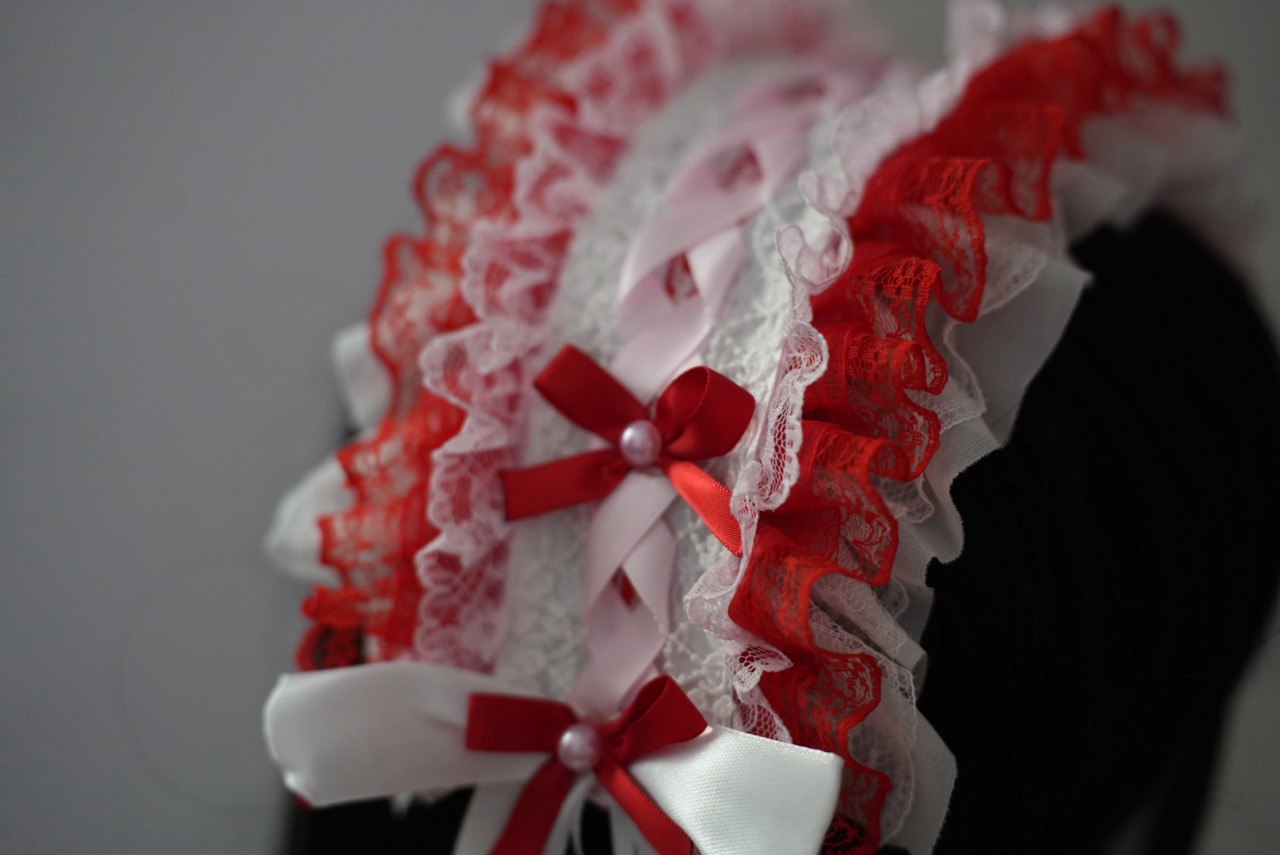 Valentine lolita style headband